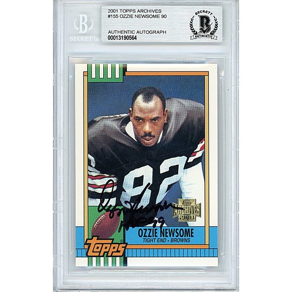 Ozzie Newsome Browns Signed 2001 Topps Archives Football Card Beckett Autograph - Picture 1 of 4